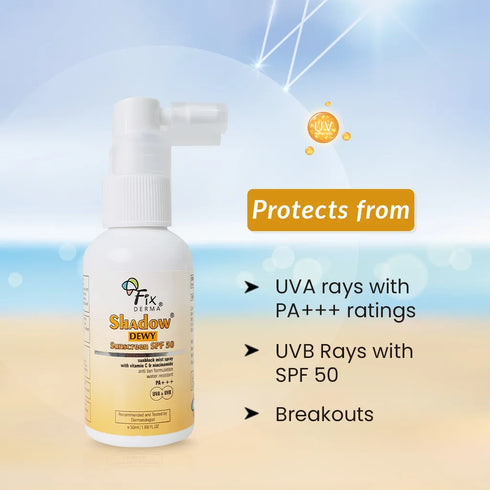 Fixderma Skincare Shadow Dewy Spf 50 Sunscreen Spray